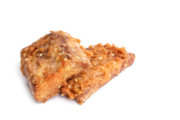 Traditional Thai dessert or snack, deep fired yam