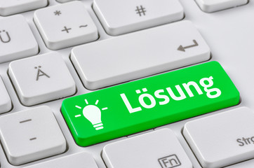 Tastatur mit farbiger Taste - Lösung