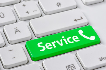 Tastatur mit farbiger Taste - Service