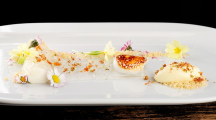 Fine dining gourmet dessert