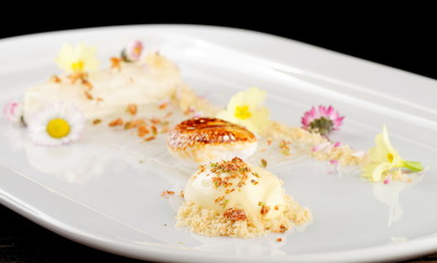 Fine dining gourmet dessert
