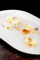 Fine dining gourmet dessert