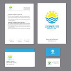 Fototapeta premium Corporate identity template Tourism