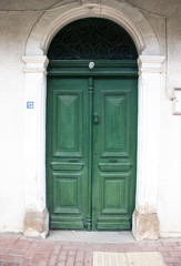 Green old door