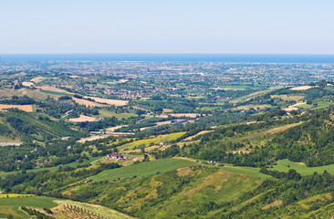 Panoramic view of Emilia-Romagna. Italy.