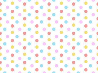 pastel polka dots pattern background seamless - obrazy, fototapety, plakaty
