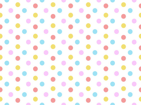 pastel polka dots pattern background seamless