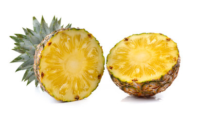 ripe pineapple on a white background