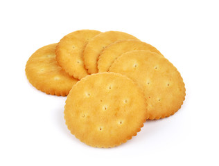 Cracker isolated on  over white background