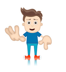 Ben Boy Cartoon Character Toon Man