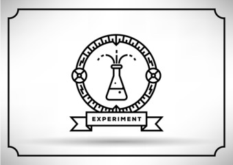 Laboratary Flask Vector Icon, Linear Design