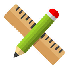 Icono lapiz con regla