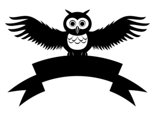 Vector sign. Owl.