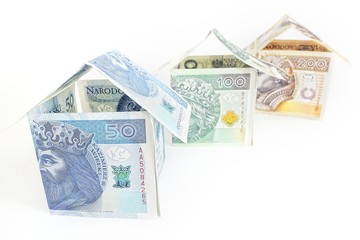 House built with Polish money - bills
