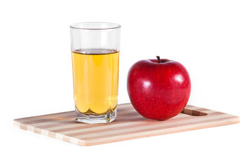 Glass of juice and apple