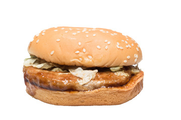 hamburger isolate on white
