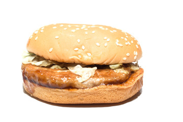 hamburger isolate on white