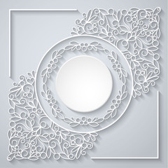 White decor with shadow on white