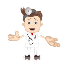 Friendly Ben Boy Doctor Doc Medicone Hospital Cartoon