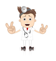 Friendly Ben Boy Doctor Doc Medicone Hospital Cartoon
