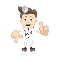 Friendly Ben Boy Doctor Doc Medicone Hospital Cartoon