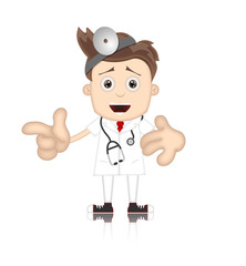 Friendly Ben Boy Doctor Doc Medicone Hospital Cartoon