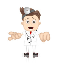 Friendly Ben Boy Doctor Doc Medicone Hospital Cartoon