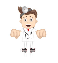 Friendly Ben Boy Doctor Doc Medicone Hospital Cartoon