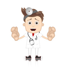 Friendly Ben Boy Doctor Doc Medicone Hospital Cartoon