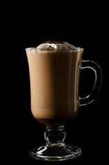 dessert in a glass on white background