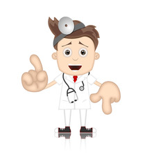 Friendly Ben Boy Doctor Doc Medicone Hospital Cartoon