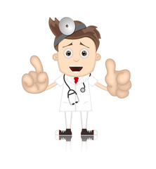 Friendly Ben Boy Doctor Doc Medicone Hospital Cartoon