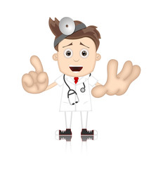 Friendly Ben Boy Doctor Doc Medicone Hospital Cartoon
