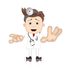 Friendly Ben Boy Doctor Doc Medicone Hospital Cartoon