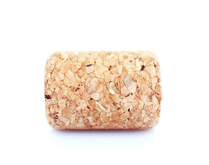 Wine cork isolated on white