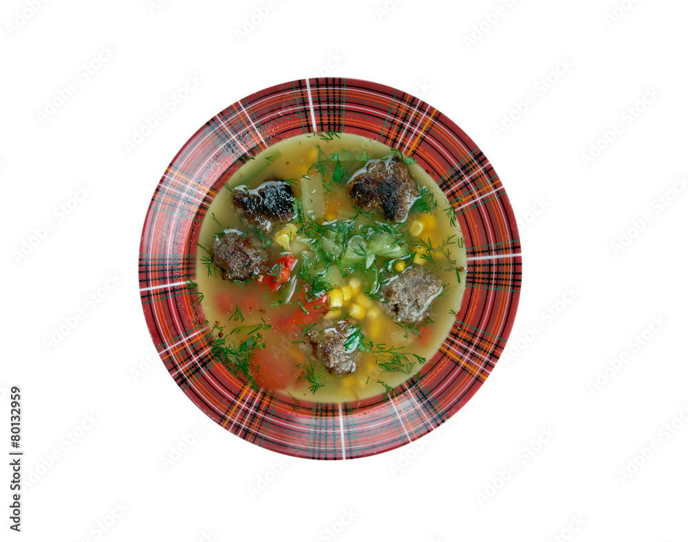 Poster mexican meatball soup