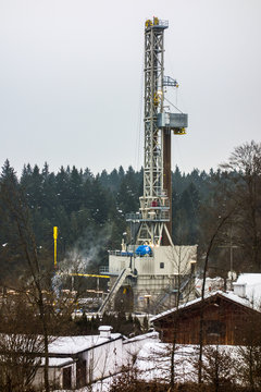 Fracking-Anlage auf der Suche nach alternativer Energie
