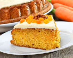 Piece of carrot pie