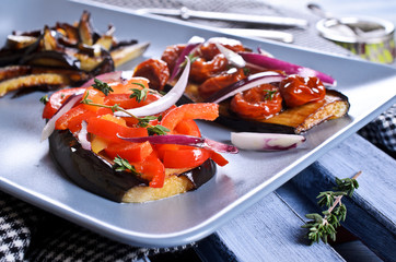 Eggplant with vegetables