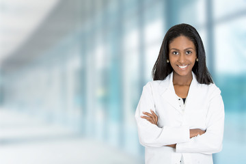 Fototapeta na wymiar confident African American female doctor medical professional