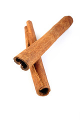 cinnamon isolated on white