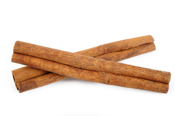 cinnamon isolated on white background