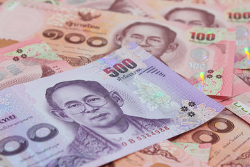 Fototapeta na wymiar Thailand bank notes