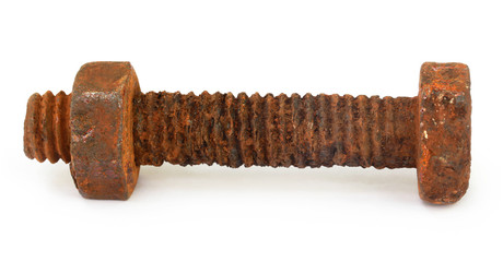 Rusty bolt and nut