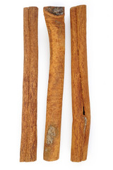 cinnamon stick spice on white