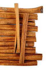 cinnamon stick spice on white background