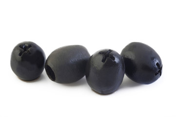 black olives isolated on  white background