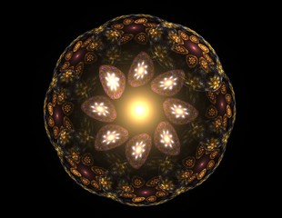 radial pattern on the subject of science