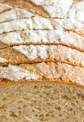 Detail of sliced bread