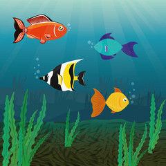 Naklejka premium Fish design.